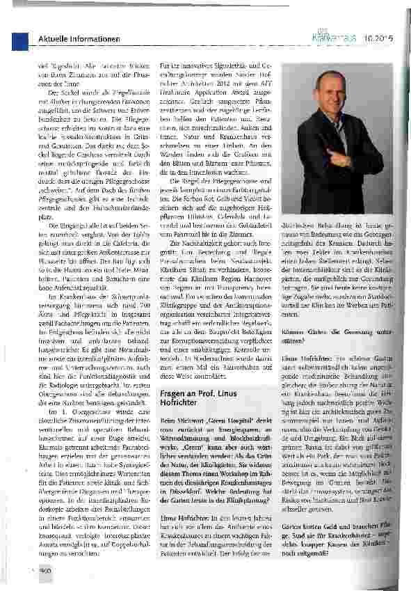 Vorschauseite 3: Ökologie und Nachhaltigkeit im Klinikbau: zwei Beispiele