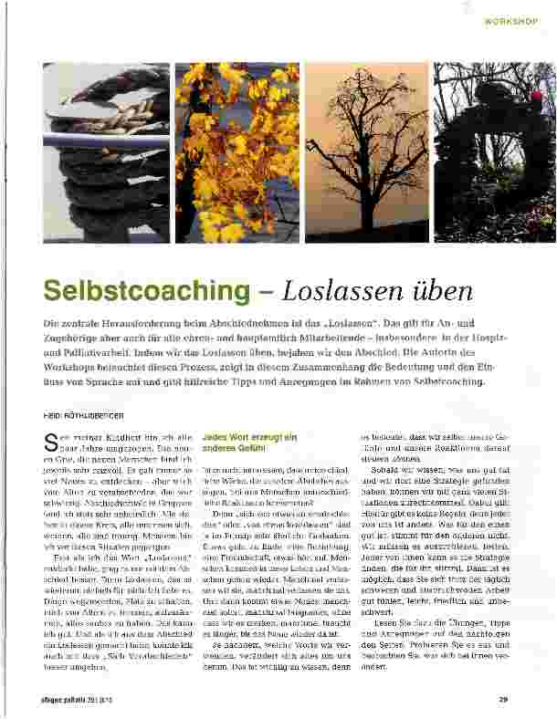 Vorschauseite 1: Selbstcoaching - Loslassen üben