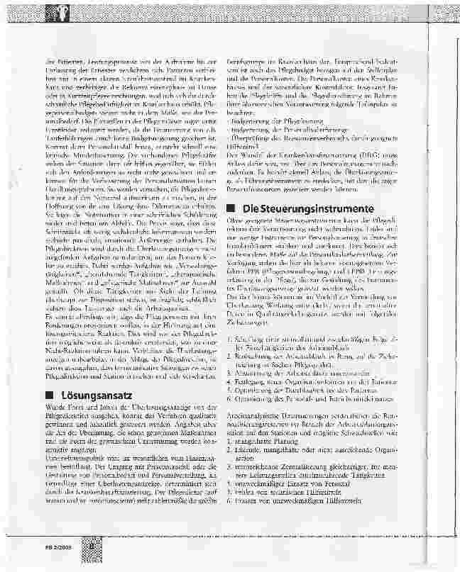 Vorschauseite 2: Überlastungsanzeige im Pflegedienst