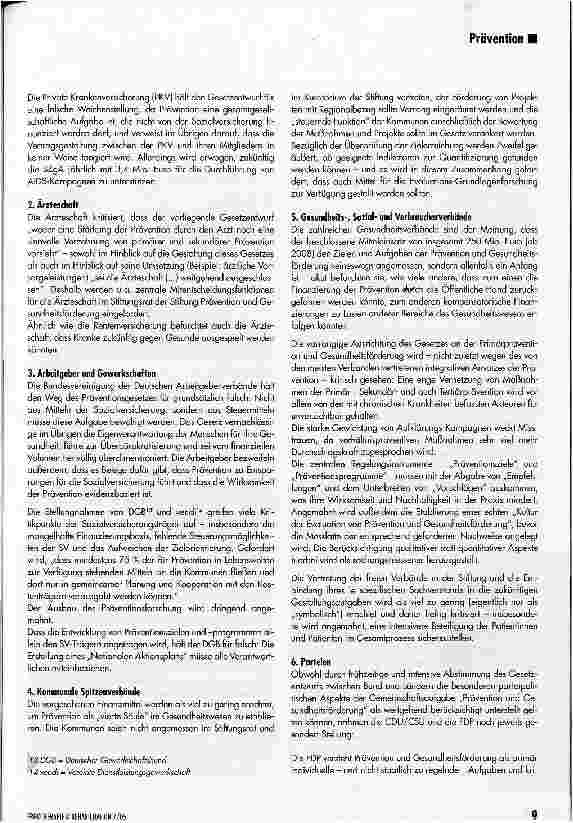 Vorschauseite 5: Die Ergotherapie und das Präventionsgesetz: neue Möglichkeiten für bewährte Erkenntnisse