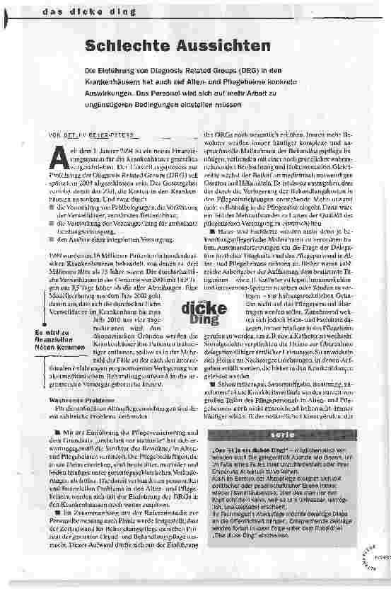 Vorschauseite 1: Schlechte Aussichten