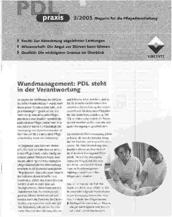 Vorschauseite 1: Wundmanagement: PDL steht in der Verantwortung