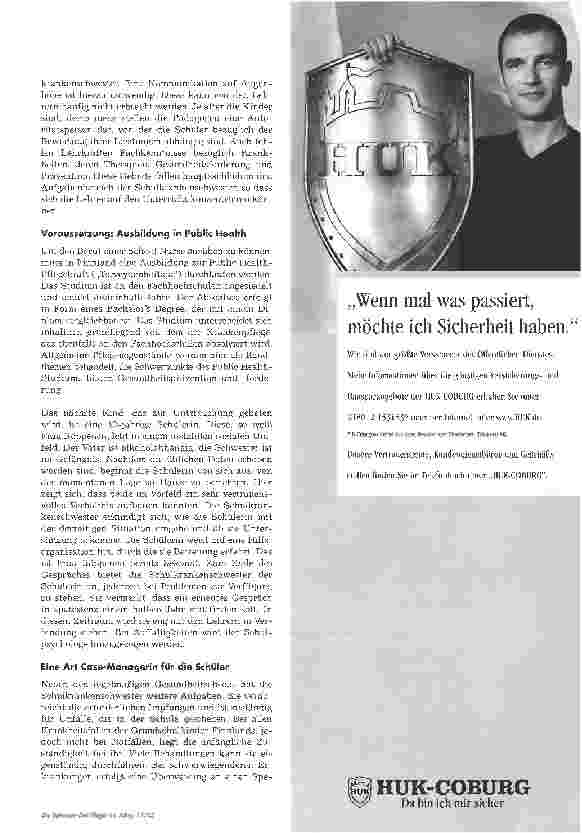 Vorschauseite 2: Die SchulkrankenschwesterDer finnische Weg der Gesundheitspflege an Grundund weiterführenden Schulen