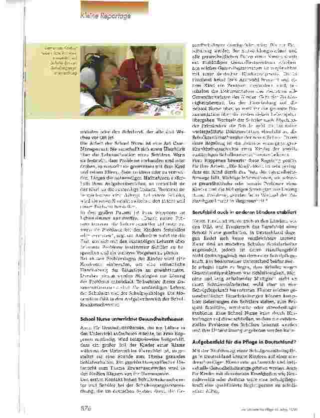 Vorschauseite 3: Die SchulkrankenschwesterDer finnische Weg der Gesundheitspflege an Grundund weiterführenden Schulen
