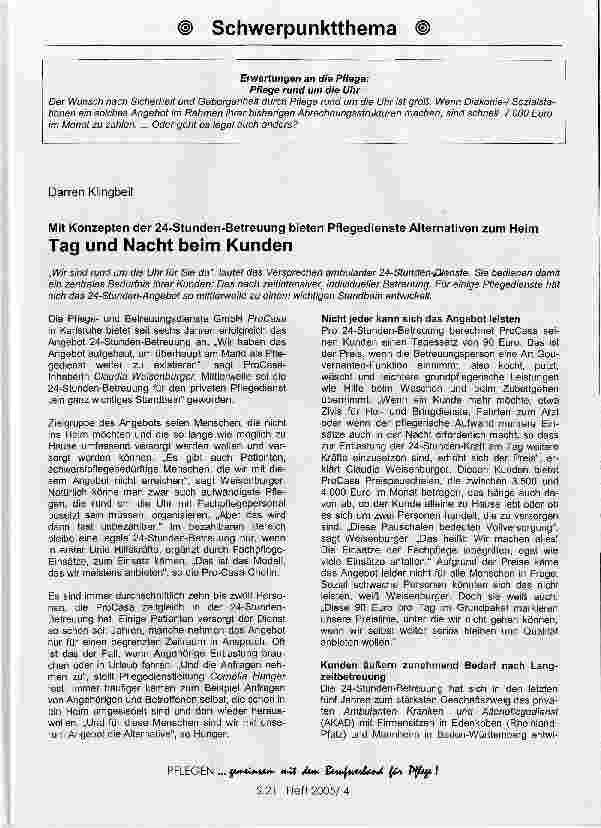 Vorschauseite 1: Tag und Nacht beim Kunden