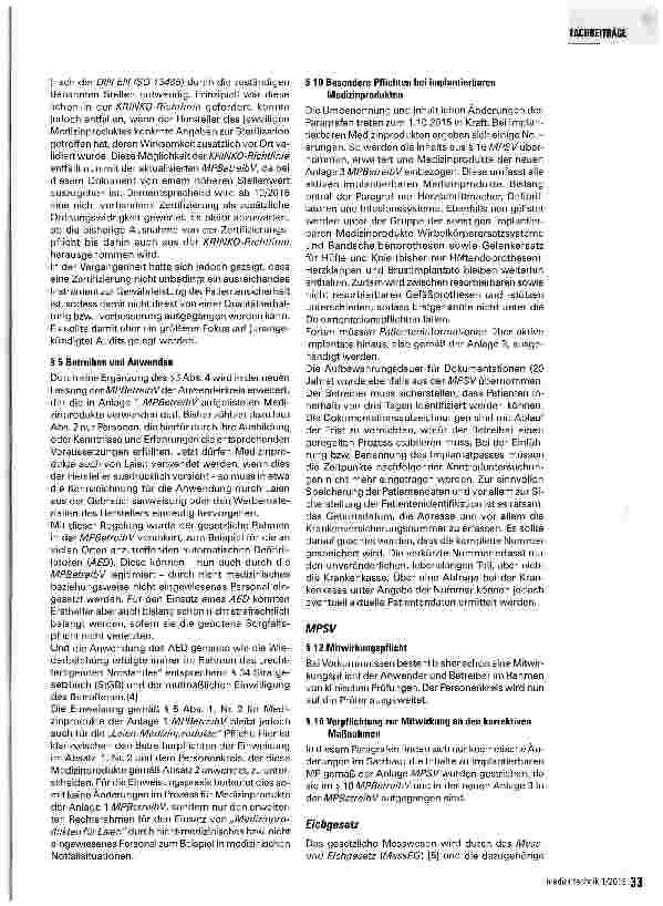 Vorschauseite 3: Aktuelle und zukünftige Neuerungen im MP-Recht