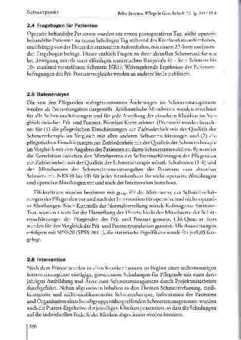 Vorschauseite 5: Selbsteinschätzung Pflegender zum Schmerzmanagement und zur Qualität der Versorgung vor und nach einer Schulung