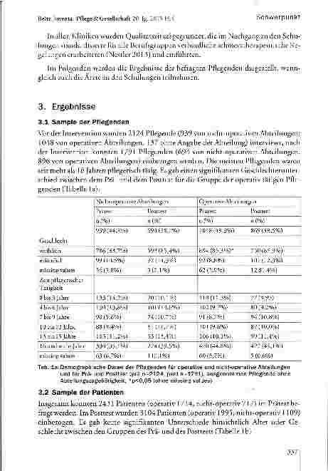Vorschauseite 6: Selbsteinschätzung Pflegender zum Schmerzmanagement und zur Qualität der Versorgung vor und nach einer Schulung