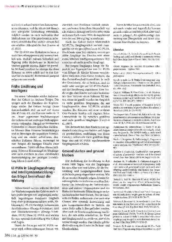 Vorschauseite 5: Die ersten 1000 Tage - eine wichtige Periode für unsere lebenslange Gesundheit