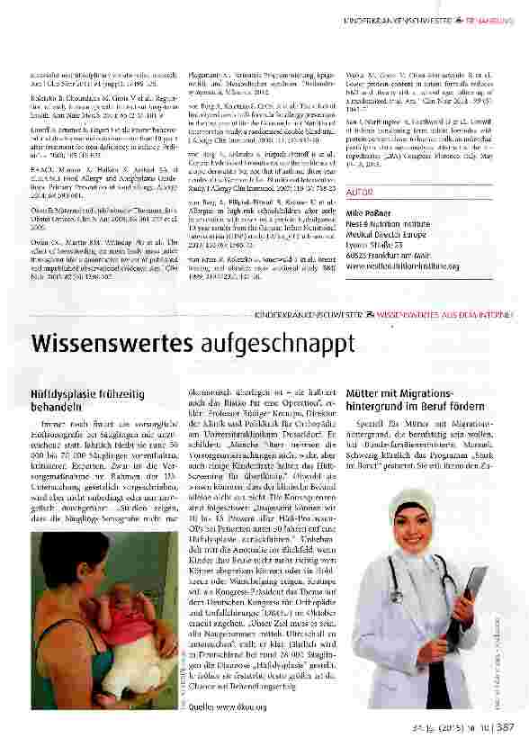 Vorschauseite 6: Die ersten 1000 Tage - eine wichtige Periode für unsere lebenslange Gesundheit
