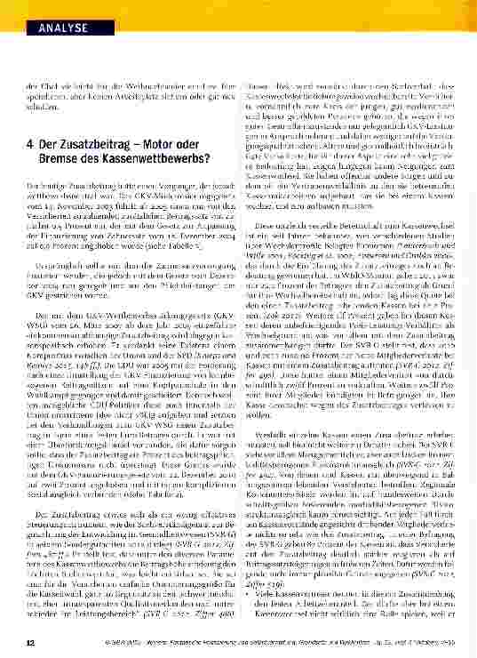Vorschauseite 6: Paritätische Finanzierung und Selbstverwaltung: Grundsatz und Wirklichkeit