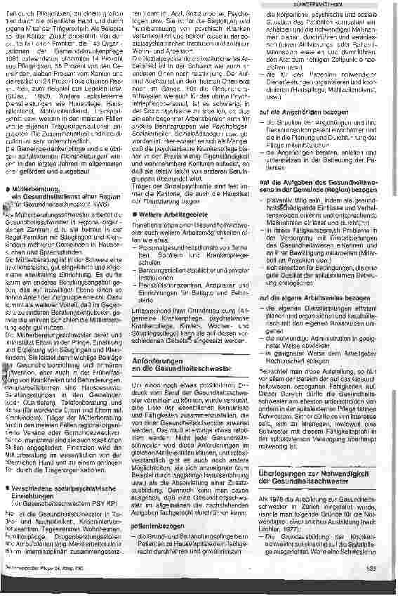 Vorschauseite 2: Der Beruf der Gesundheitsschwester in der deutschsprachigen Schweiz