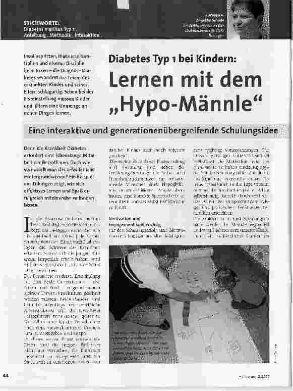 Vorschauseite 1: Lernen mit dem Hypo-Männle Eine interaktive und generationenübergreifende Schulungsidee