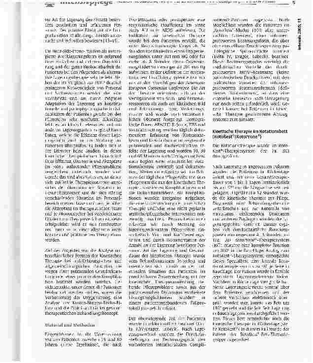 Vorschauseite 2: Analyse der dorsoventralen Wechsellagerung in variabler Position (Near-Side-Prone-Position) im Vergleich mit anderen kinetischen Therapieformen bei chirurgischen Patienten aus pfl…