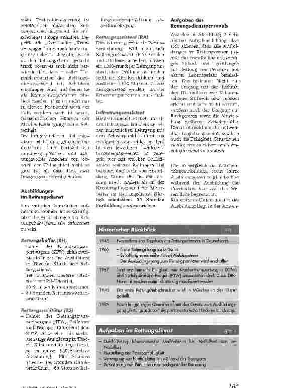 Vorschauseite 2: Schnittstelle Rettungsdienst - PflegedienstTeil 1: Ausbildungen und Aufgaben der Mitarbeiter im Rettungsdienst