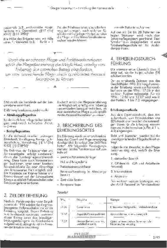 Vorschauseite 3: Ermittlung der Kostenanteile von Pflegeund Funktionsdienst an diagnosebezogenen Fallpauschalen