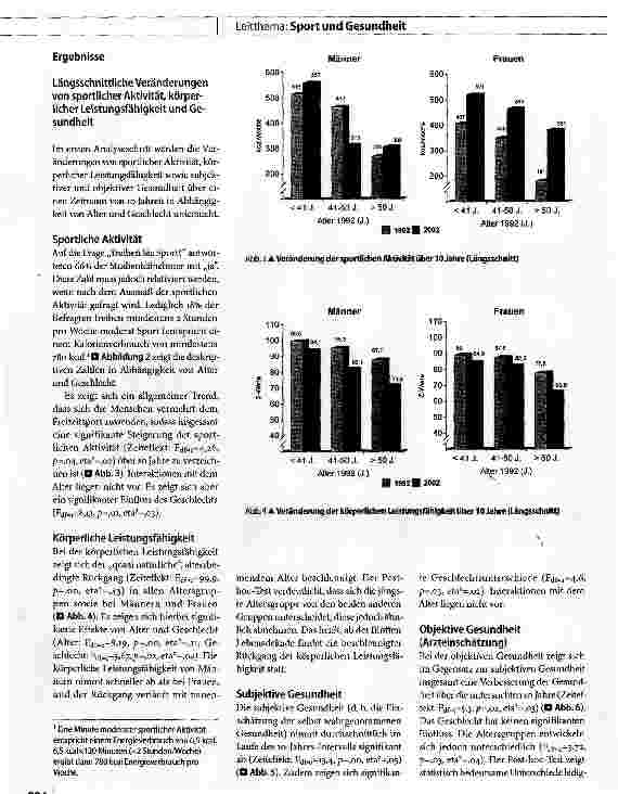Vorschauseite 4: Nutzen von sportlicher Aktivität im ErwachsenenalterEine Längsschnittstudie über 10 Jahre