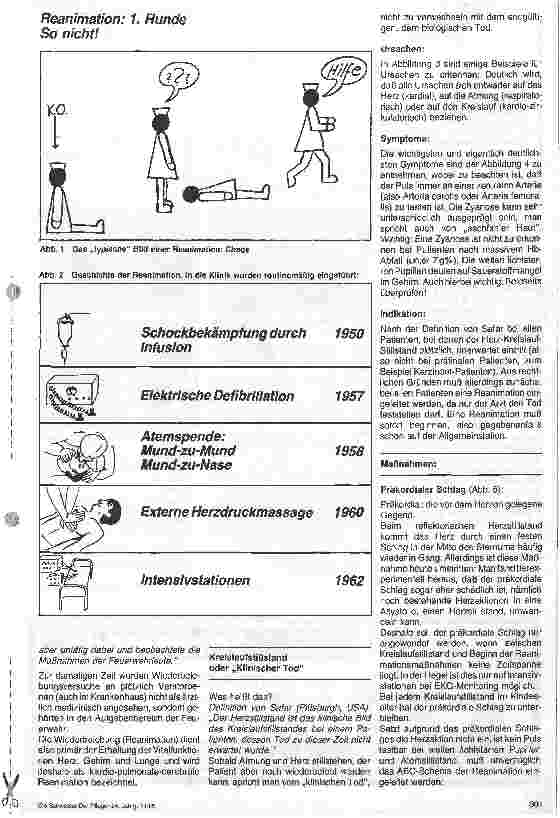 Vorschauseite 2: Reanimation, Übungsveranstaltung für Krankenpflegepersonal