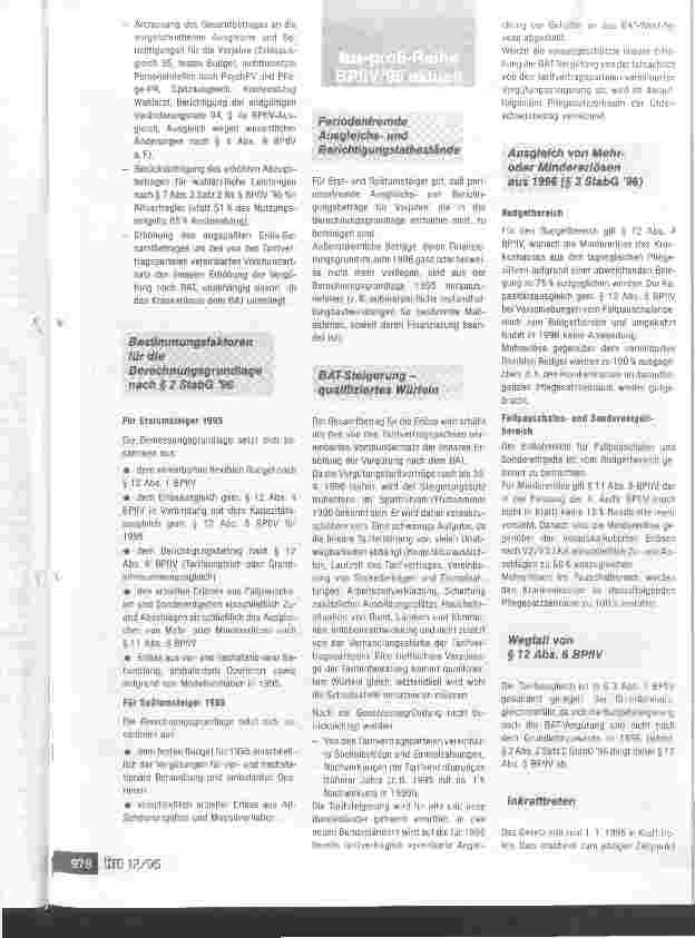 Vorschauseite 3: Zurück in die Zukunft: Notbremsung II Gesetzentwurf der CDU/CSUund der F. D. P. -Fraktion zur Stabilisierung der Krankenhausausgaben 1996 vom 21. 11. 1995