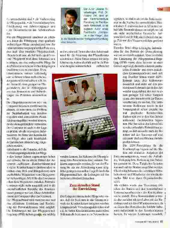 Vorschauseite 2: Computer in der Pflege Ein normales Arbeitsmittel