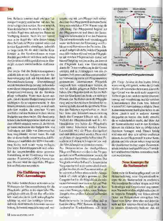Vorschauseite 3: Computer in der Pflege Ein normales Arbeitsmittel
