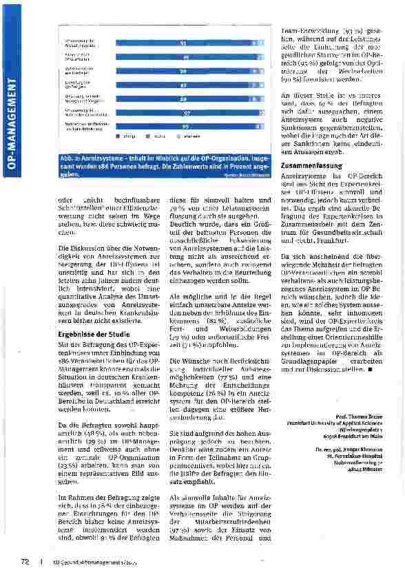 Vorschauseite 3: Anreizsysteme im OP Motivierend oder hemmend?