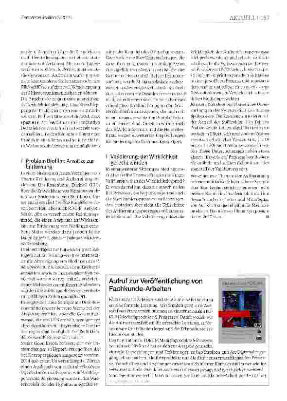 Vorschauseite 4: Desinfektion - Reinigung -Aufbereitung 11. Ulmer Symposium Krankenhausinfektionen, 28. - 30. April 2015