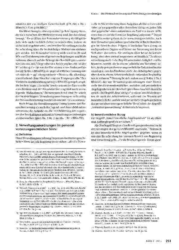 Vorschauseite 2: Die Personalvertretung und Verwaltungsanordnungen