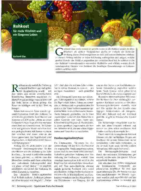 Vorschauseite 1: Rohkost für mehr Vitalität und ein längeres Leben
