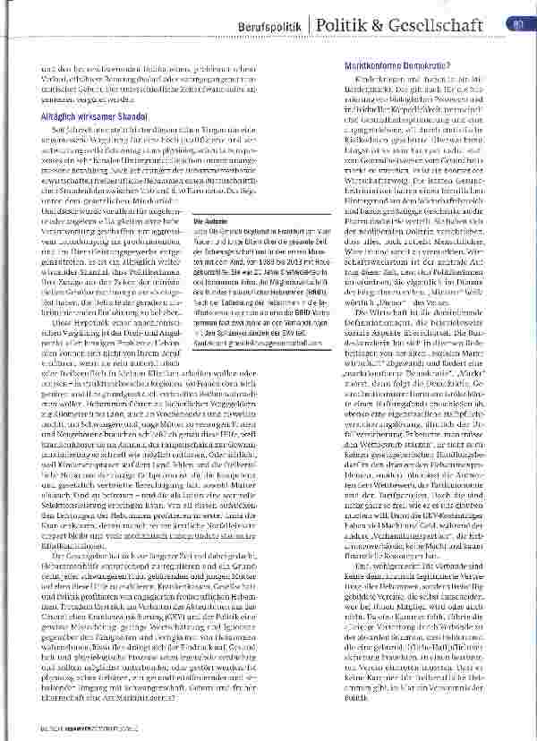 Vorschauseite 2: Kommentar zur berufspolitischen Lage | Teil 2 Reformen einklagen