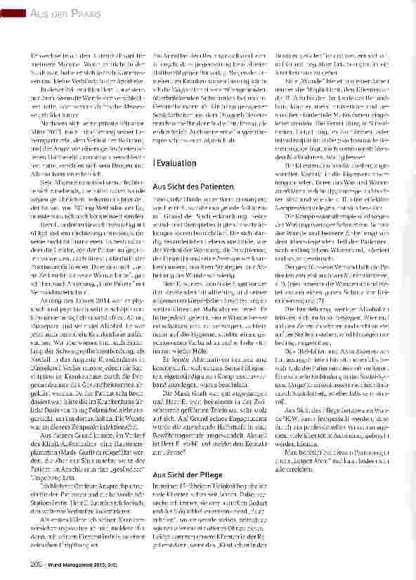 Vorschauseite 3: Aspekte der Verbesserung der Lebensqualität bei einem Wundpatienten mit Suchthintergrund