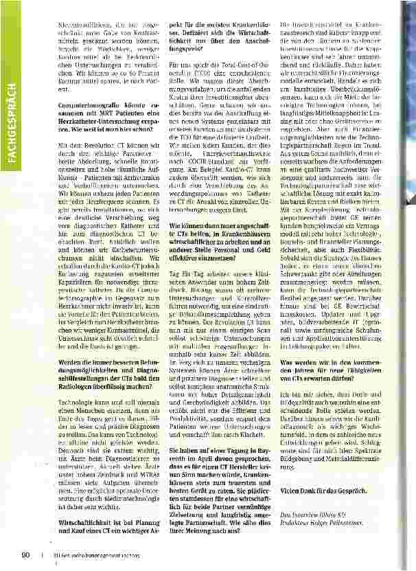 Vorschauseite 3: CT: Mensch bleibt Mittelpunkt