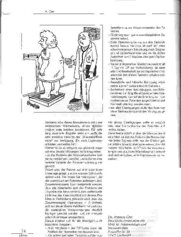 Vorschauseite 2: TEMPERATURREGULATION: PROBLEME - LÖSUNGSMÖGLICHKEITEN