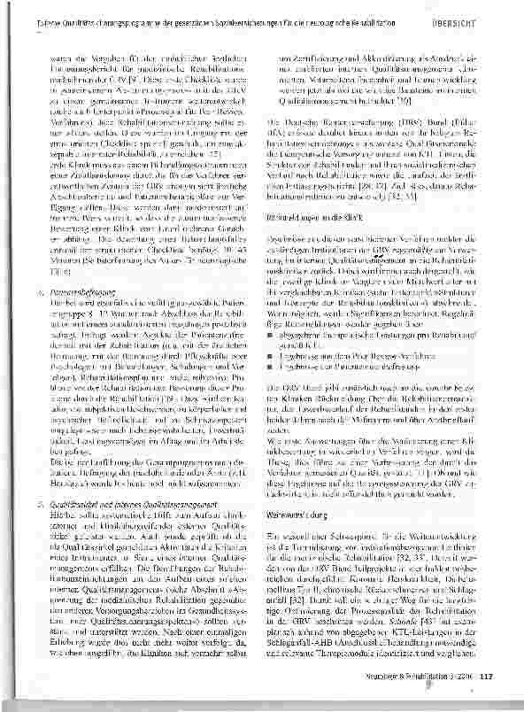 Vorschauseite 5: Externe Qualitätssicherungsprogramme der gesetzlichen Sozialversicherungen für die neurologische Rehabilitation - Übersicht der Vorgehensweisen und erste Ergebnisse
