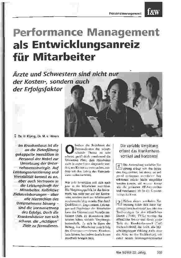 Vorschauseite 1: Performance Management als Entwicklungsanreiz für Mitarbeiter