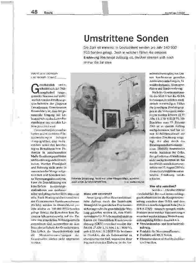 Vorschauseite 1: Umstrittene Sonden