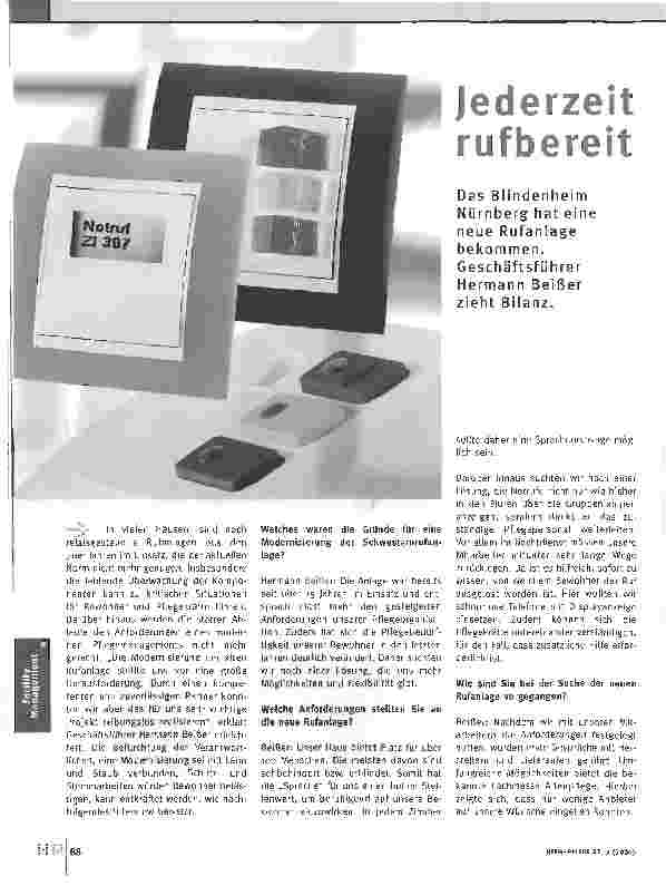 Vorschauseite 1: Jederzeit rufbereit