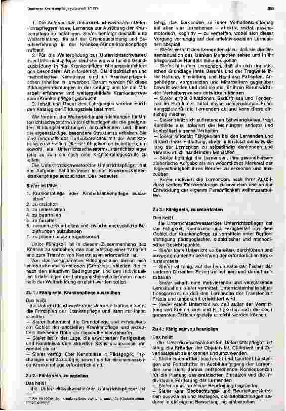 Vorschauseite 2: Bildungsziele für die Weiterbildung zur Unterrichtskraft
