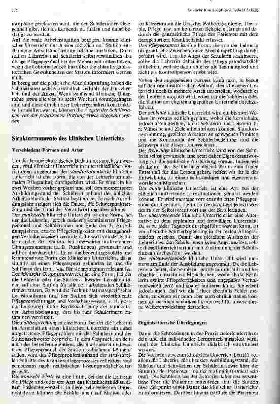 Vorschauseite 5: Klinischer Unterricht: Die Situation an deutschen Krankenpflegeschulen
