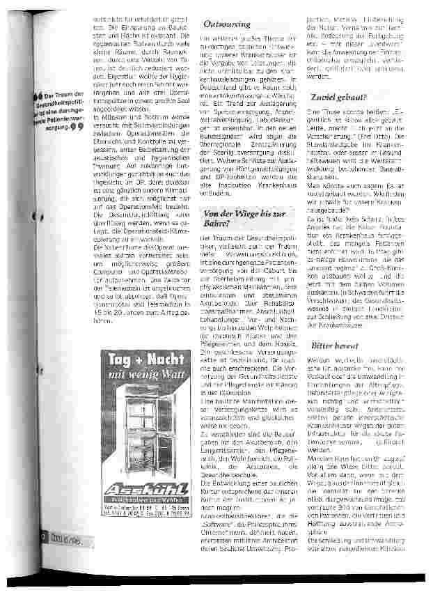 Vorschauseite 4: Nichts ist schwieriger zu bauen als ein Krankenhaus...