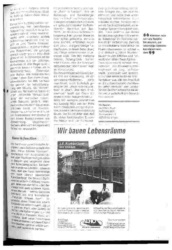 Vorschauseite 5: Nichts ist schwieriger zu bauen als ein Krankenhaus...
