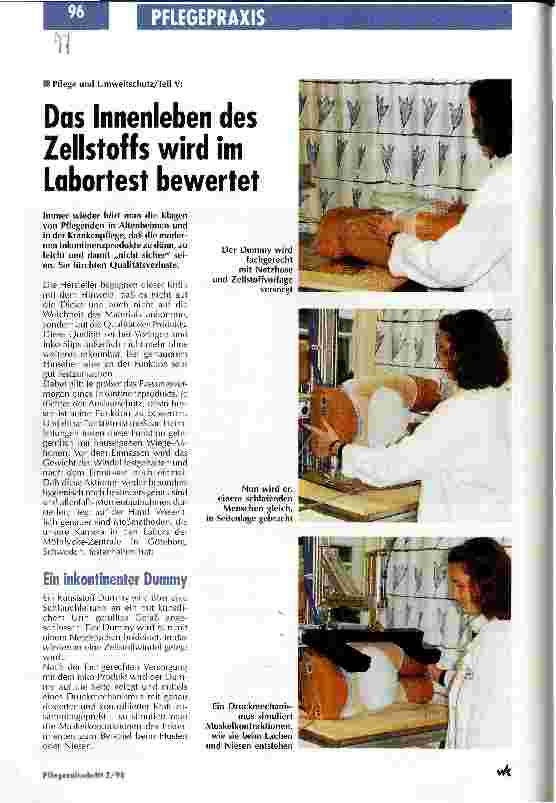 Vorschauseite 1: Das Innenleben des Zellstoffs wird im Labortest bewertet Pflege und Umweltschutz/ TEil V