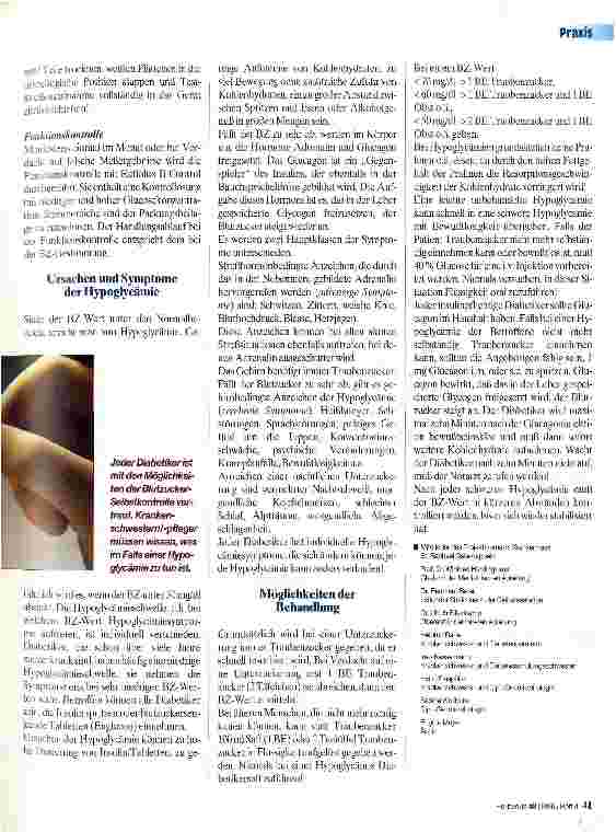 Vorschauseite 2: Diabetes-Schulung für die Pflege 3. Teil Blutzuckerselbstkontrolle