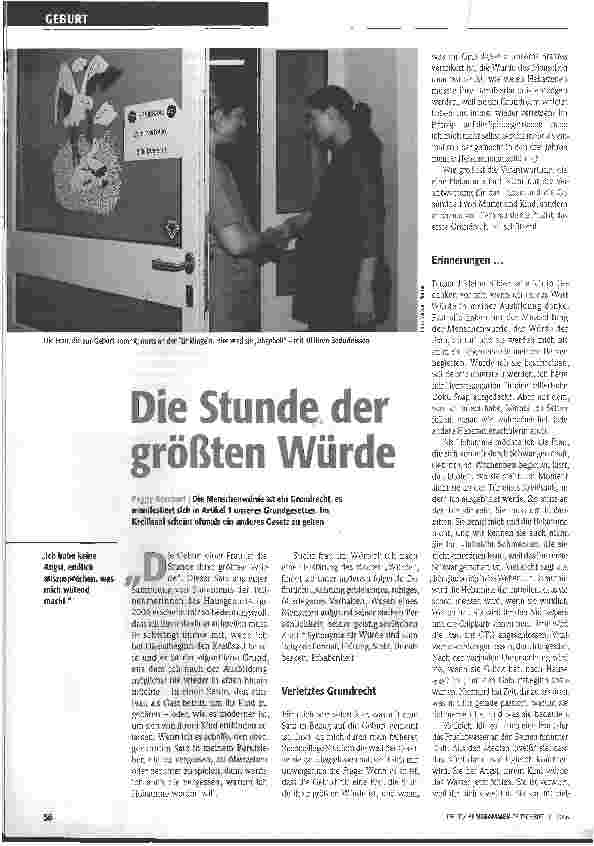 Vorschauseite 1: Die Stunde der größten Würde
