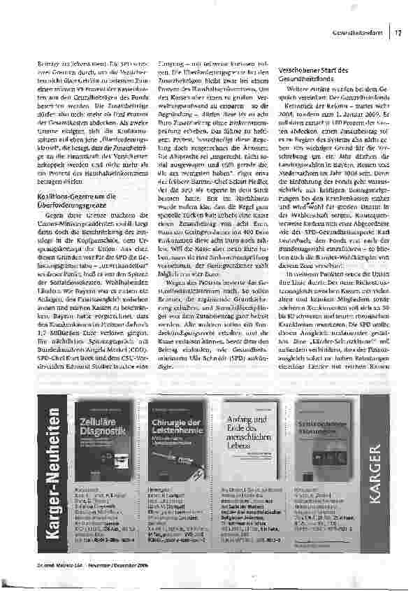 Vorschauseite 2: Oh Wehe - Die schwere Geburt der Gesundheitsreform