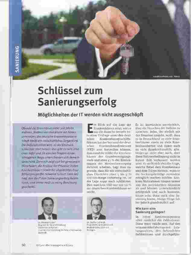 Vorschauseite 1: Schlüssel zum Sanierungserfolg Möglichkeiten der IT werden nicht ausgeschöpft