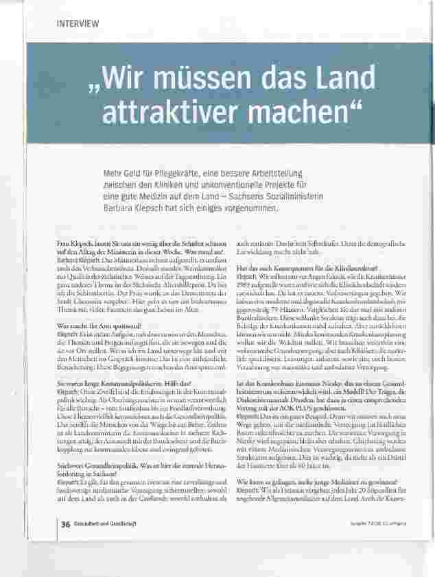 Vorschauseite 1: Wir müssen das Land attraktiver machen