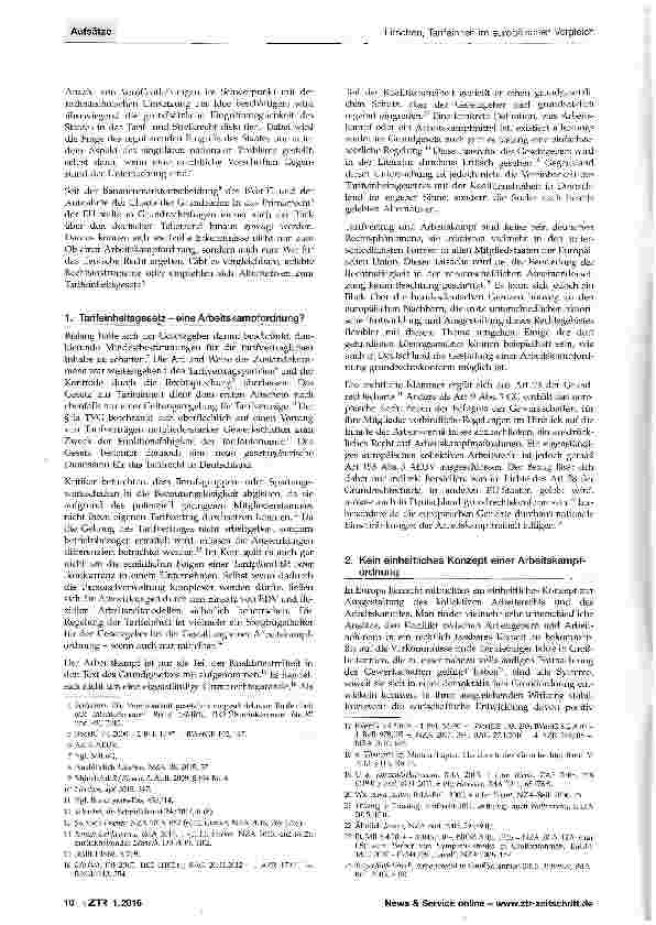 Vorschauseite 2: Tarifeinheit im europäischen Vergleich