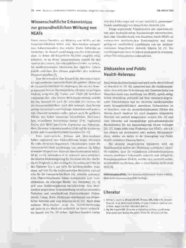 Vorschauseite 2: Aufstehen, Hingehen, Treppensteigen - die gesundheitliche Relevanz von Alltagsaktivitäten