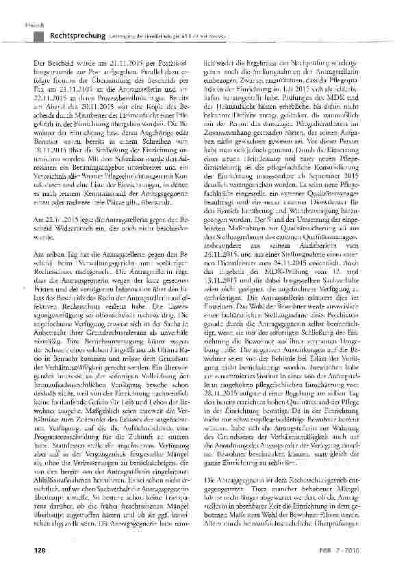 Vorschauseite 4: Untersagung des Heimbetriebs
